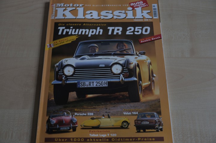Deckblatt Motor Klassik (10/2000)